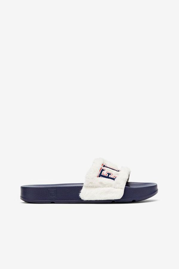 Fila Drifter Collegiate Furry S Women's Sandals - Navy/Red,NZ 84-3845